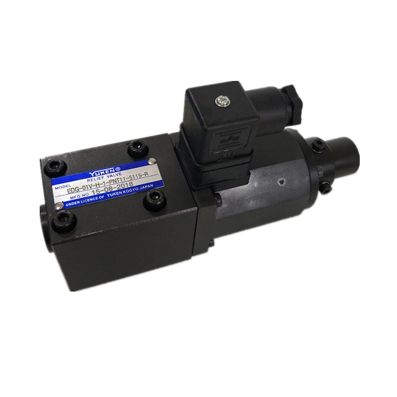 Falf Hydrolig Falf Solenoid Cyfrannol Yuken EDG-01V-H-1-PNT11-5115-R